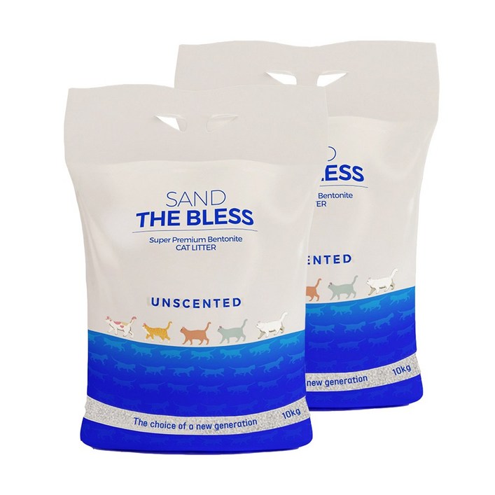 샌드더블레스 언씬티드 고양이모래 10kg, 10kg, 2개, 무향
