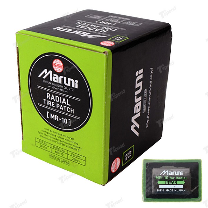 Tspeed 노주부 타이어 펑크 패치, 마루니패치 MR10 56x77mm 레디얼, 1개