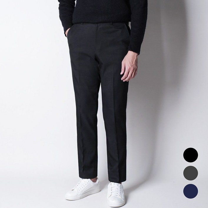 디아웃핏남성 프리미엄 히든밴딩 슬랙스 기본핏 테이퍼드 스판 링클프리 사계절 간절기 남자 정장바지 팬츠