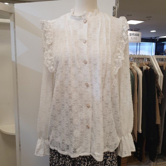 앤코코 매니져 추천 8672 프릴차이나1번 블라우스, 간지스타일, 여성스러움의 끝장판 NG192BL672