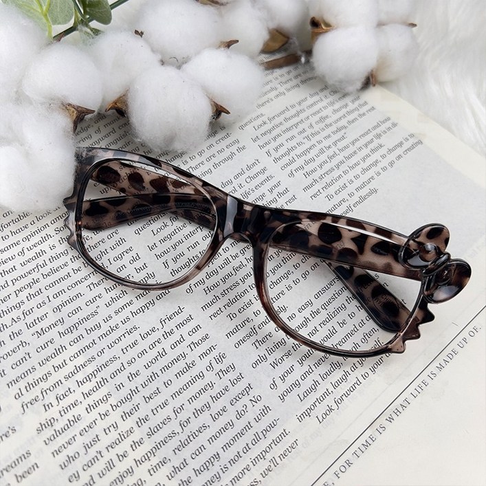 디아브 키티 레오파드 호피 안경 리본 키치 패션안경 쌩얼