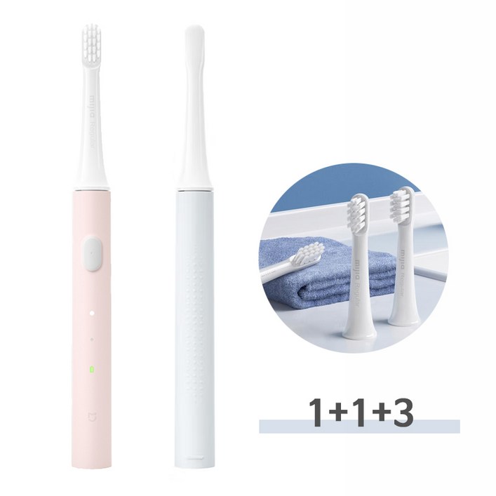 샤오미 미지아 음파 T100 전동 칫솔  칫솔모 3개 증정