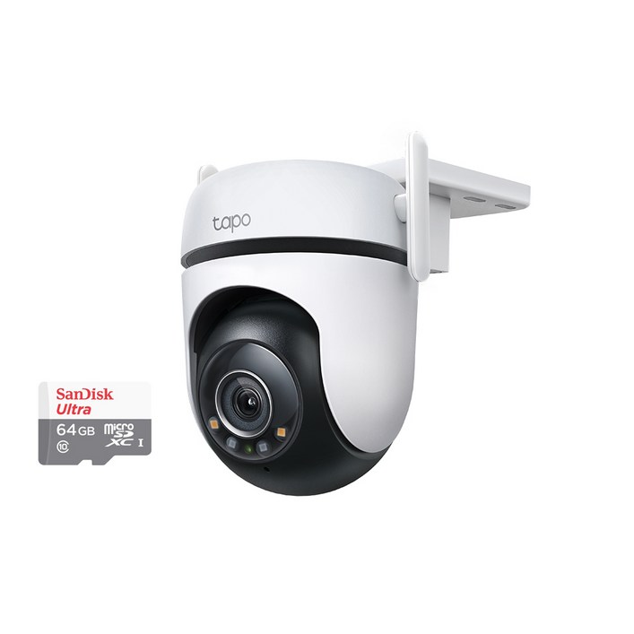 티피링크 메모리64G포함 Tapo C520WS 400만화소 원격회전 실외방수 홈CCTV, 1개