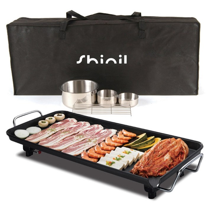 신일 와이드 전기그릴 특대형 세트, SGPH77WS블랙콤비