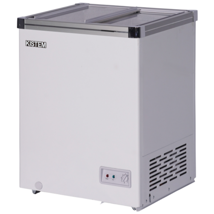 본사 키스템 유리 슬라이드 100L 냉동고 아이스크림 냉장고 냉동과일 냉동생선 얼음물, KIS-SD10F, 혼합색상