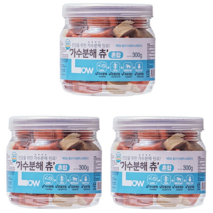 우리주 가수분해 저알러지 츄300g혼합3개