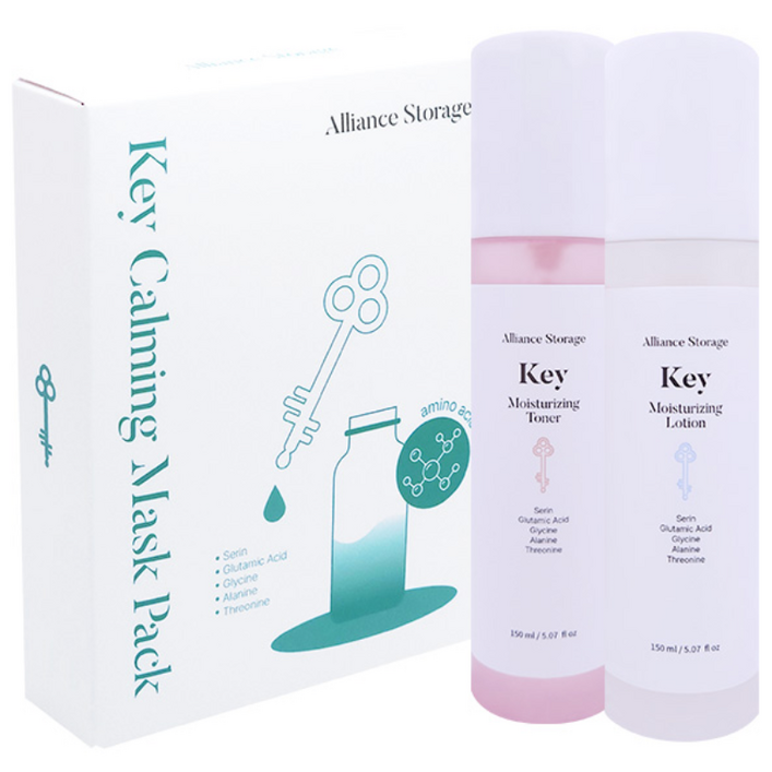 저자극인증 얼라이언스 스토리지 키 카밍 세트 토너로션마스크팩 아미노산히알루론산세라마이드마데카소사이드마치현수선화, 1개