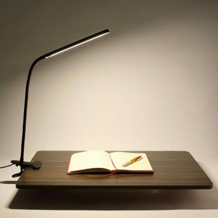 듀플렉스 클립형 LED 데스크 스탠드 H HNMA HN 봄맞이 선물 근로자의 날 하마, 검은색