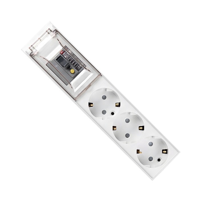 고용량 누전 차단기 멀티탭 3구 OSN323, 2.5m, 화이트, 1개