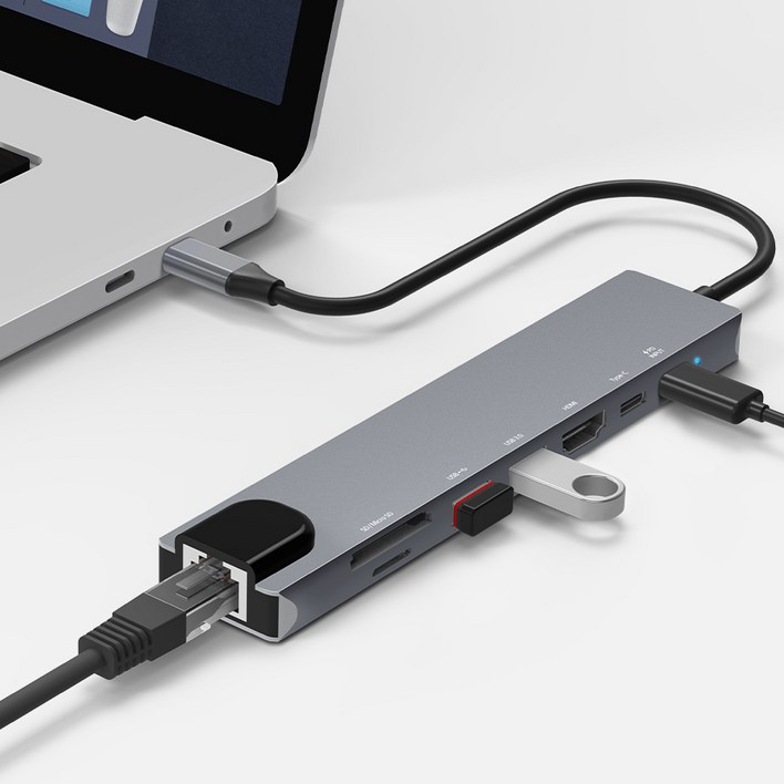 홈플래닛 8포트 USB3.0 이더넷 멀티허브 USB2 타입C2 이더넷 HDMI SD HUB8CY 홈플래닛 8포트 USB3.0 이더넷 멀티허브 USB2 타입C2 이더넷 HDMI SD HUB8CY