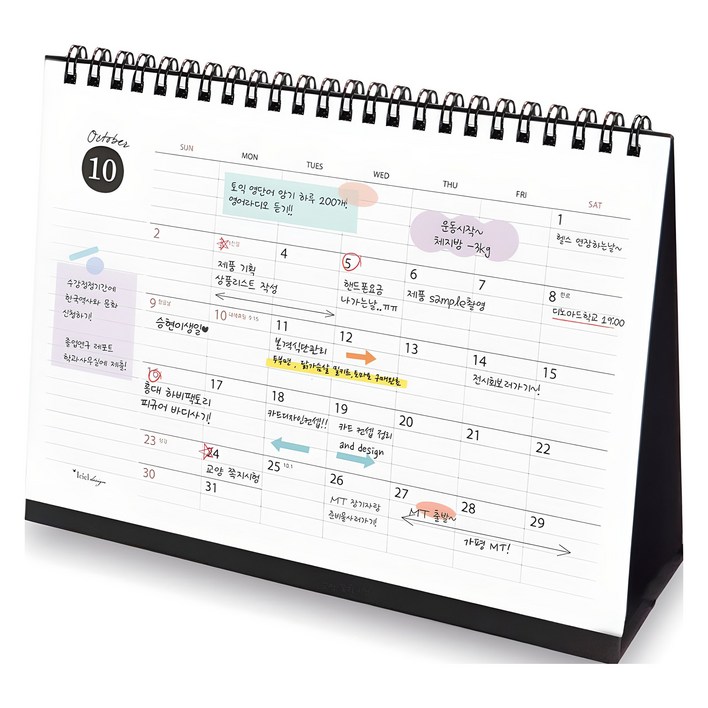 아이씨엘디자인 Scheduler Desk 캘린더 라지 2025, 혼합색상, 1개