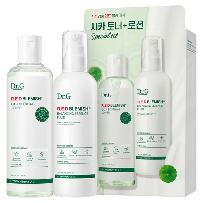 닥터지 레드 블레미쉬 시카 토너 200ml  로션 150ml 2종 세트, 1세트