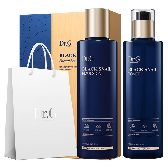 닥터지 블랙 스네일 토너 150ml 에멀전 150ml 스페셜 선물세트, 1세트