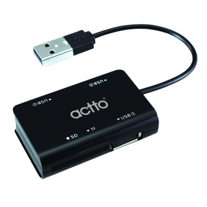 엑토 카드리더 겸용 USB 허브, CRH06, 블랙, 1개 엑토 카드리더 겸용 USB 허브, CRH06, 블랙, 1개