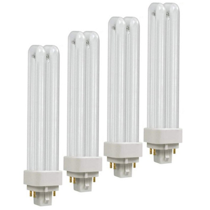 오스람 삼파장 콤팩트 형광램프 4핀 DULUX DE 18W830 4p, 전구색, 4개