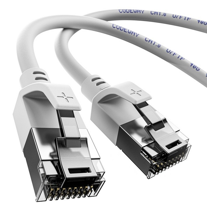 코드웨이 40기가 CAT8 초고속 인터넷 랜선 UFTP 랜케이블, 단일 색상, 1개, 2m