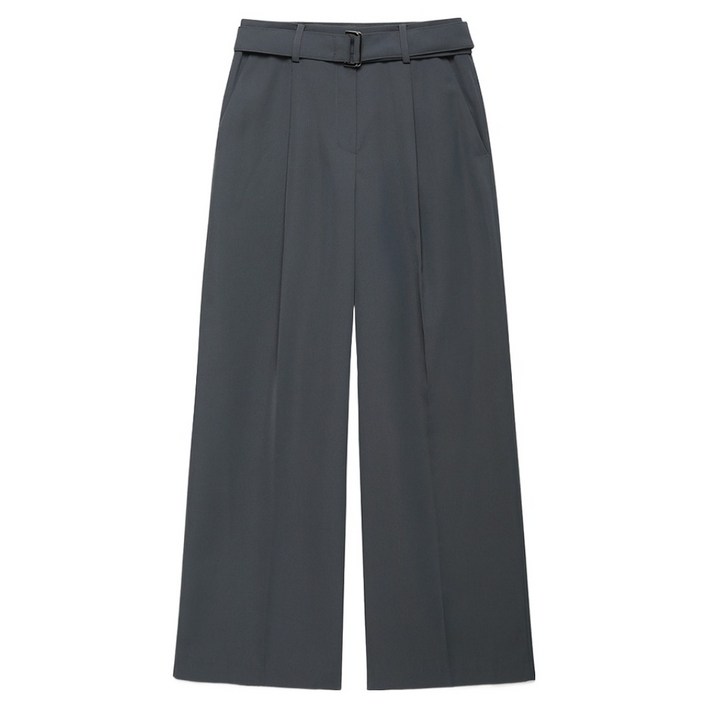 나이스클랍 여성용 제천벨트 턱디테일 팬츠