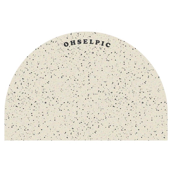오셀픽 오브제 반원형 빨아쓰는 규조토 발매트, 크림