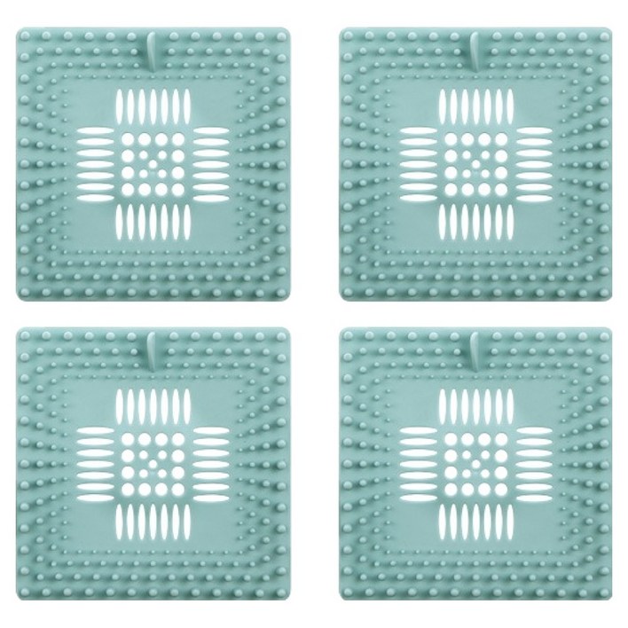 블럭마트 사각 욕실 배수구 거름망 4p