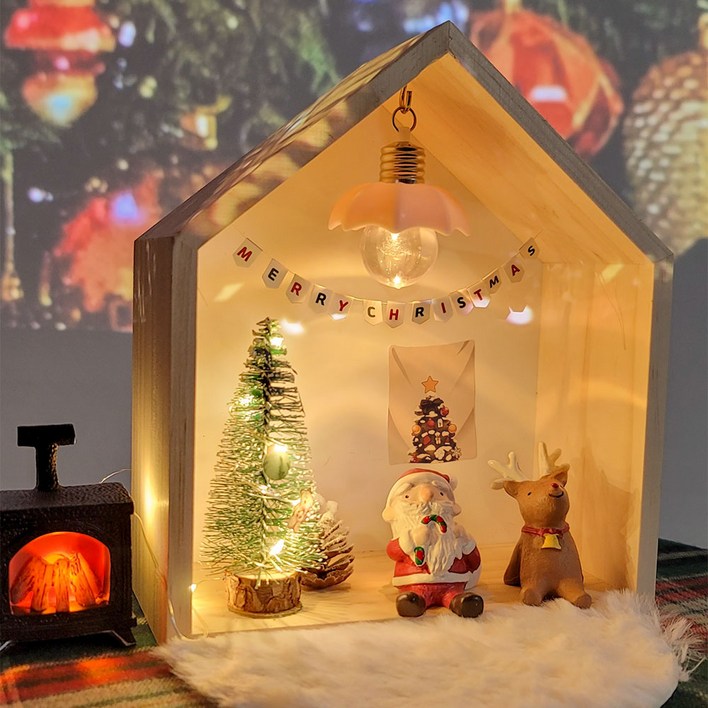 이플린 트리 산타버전 크리스마스 미니어처 소품 풀세트