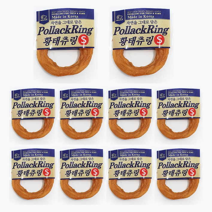 네츄럴이엑스 국내산 강아지 츄 간식 링 S
