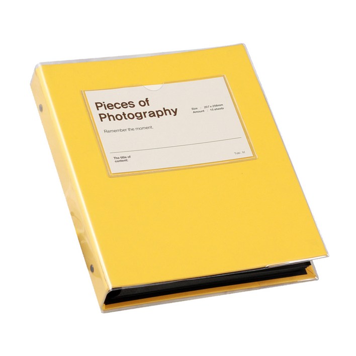 토비메모리 바인더형 비비드 앨범, 앨범옐로우, 내지백지, 25매