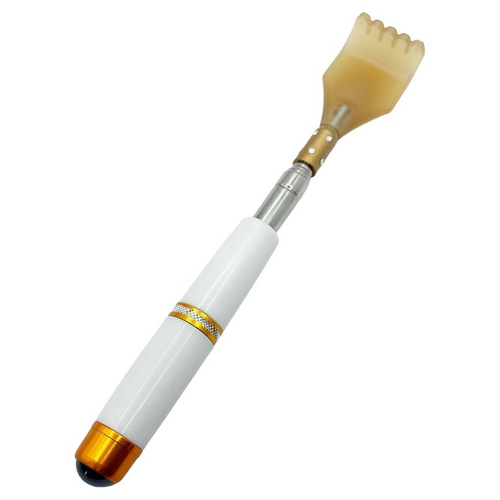 바코젤 길이조절 고급형 효자손 등긁개, 흰색, 1개