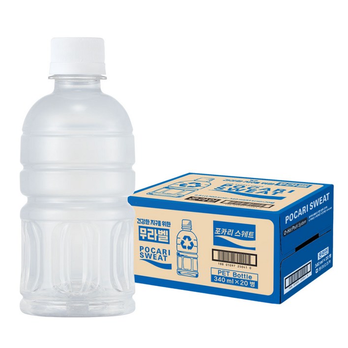포카리스웨트 무라벨, 340ml, 20개