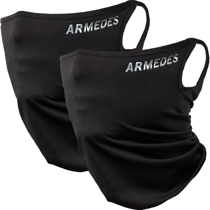아르메데스 사계절 귀걸이 스포츠 마스크 2p, 블랙 여성패션