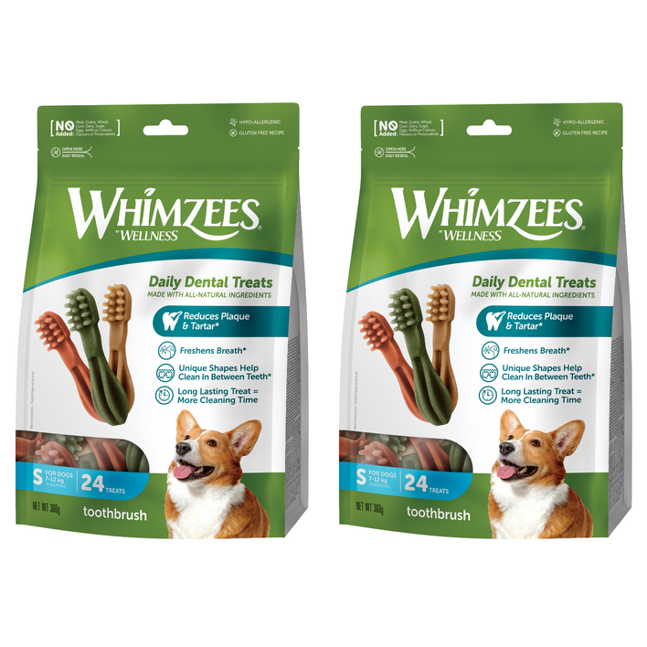 웰니스윔지스 강아지 덴탈껌 밸류백, 칫솔모양, 360g, 2개