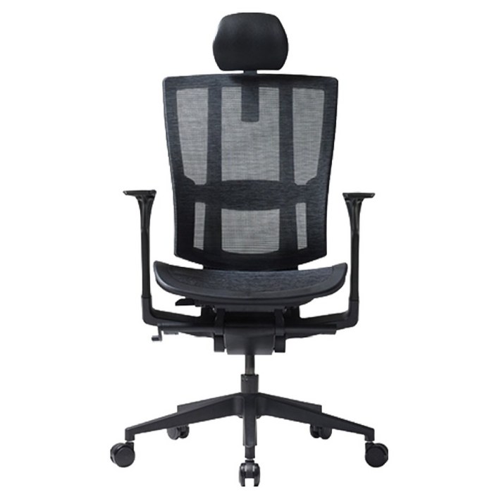 듀오백 브라보 컴퓨터 책상 의자 BR200MF 방문설치, 블랙