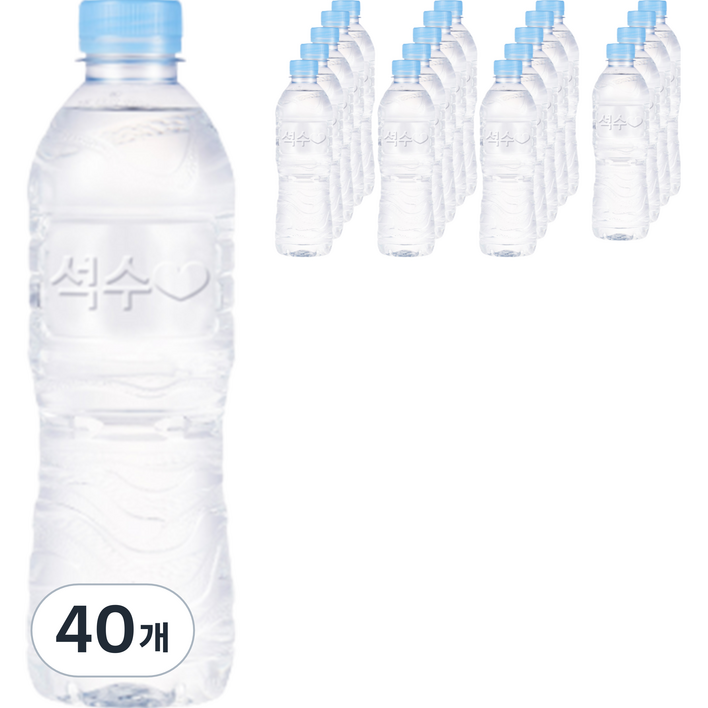 석수 무라벨 생수, 500ml, 40개 헬스/건강식품