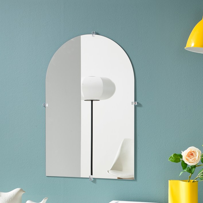 초간편 욕실겸용 아치형 유리거울