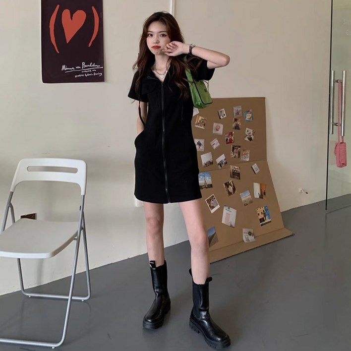 엘쏘 후드 집업 미니 원피스 엘쏘 후드 집업 미니 원피스