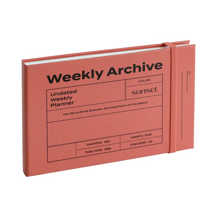 아이코닉 위클리 아카이브 플래너 6개월 만년형 다이어리