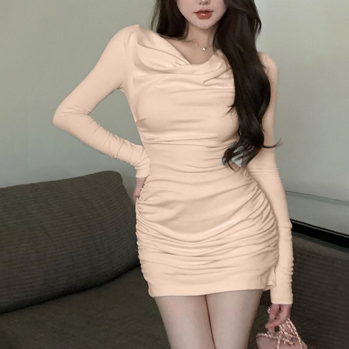 마켓에이 티니 타이트 셔링 미니 원피스 T24FW3-A0768