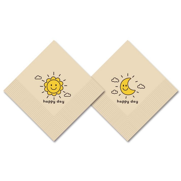 대나무 항균 냅킨 400매 해피데이 해 달 별