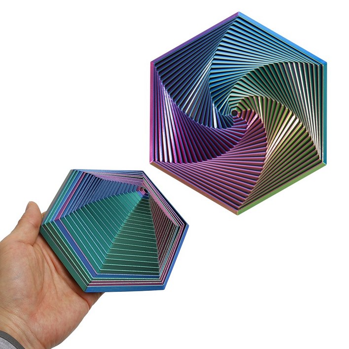 블랙홀 기하학 피젯 큐브 3D프린터 신기한 착시