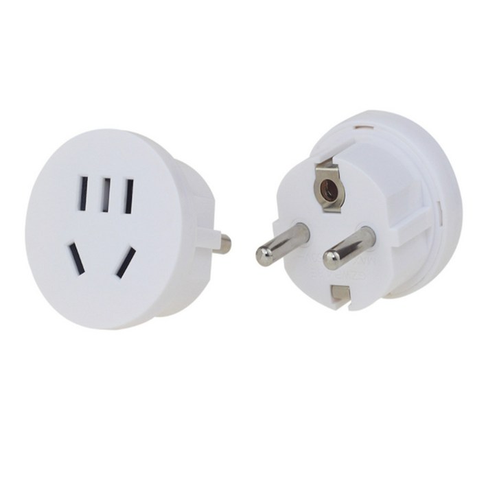 220v 돼지코 변환 슬림 멀티 플러그 원형 변환 어댑터 중국 미국 유럽 일본 호주 EU US, 2개