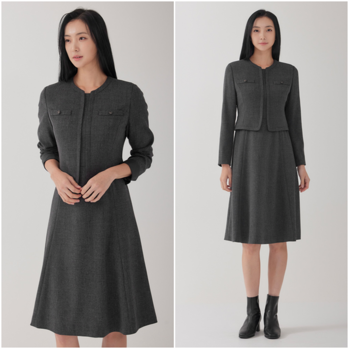 지센 이월상품 [부산점] 레이어드 플레어 원피스 LFOPOA94 1컬러