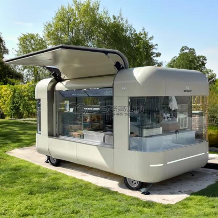 모바일 바비큐 푸드 트럭 키오스크  타코 카트 달콤한 옥수수 가게 소형 패스트 트레일러 미니 소형 호환