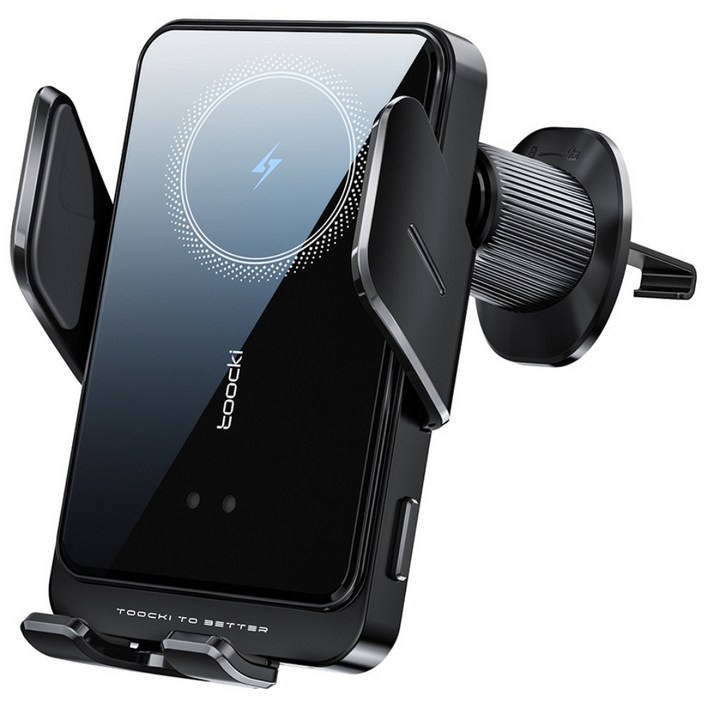 Toocki 송풍구형흡착형 15W 스마트 3축 고속 무선충전 차량용 핸드폰 거치대 T11