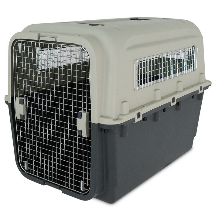 플러피랩 모노켄넬 강아지 이동장 캐리어, 1개, 다크그레이+아이보리