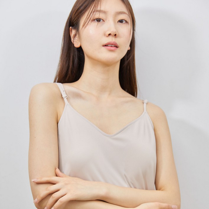 파밍굿즈 캡내장 슬립원피스 쿨링소재 잠옷 슬립 여름 나시 홈웨어