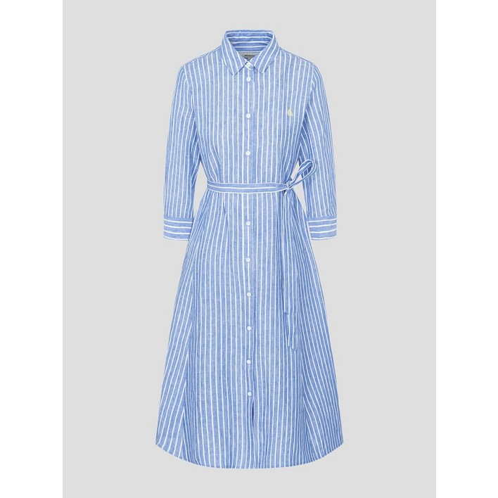 빈폴레이디스 리넨 스트라이프 셔츠 원피스