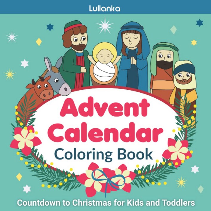 어드벤트 캘린더 Coloring Book 카운트다운 to 크리스마스 and s 데일리 Activity for Children 티차ch The Story of Birth Jesus