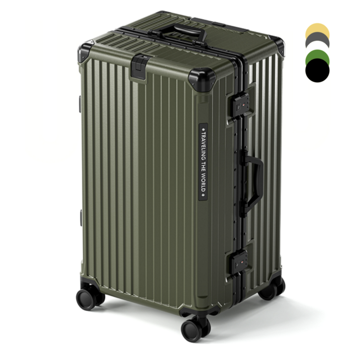 우위제 캐리어 대형 대용량 알루미늄 프레임 하드 여행용 튼튼한 캐리어 TSA락