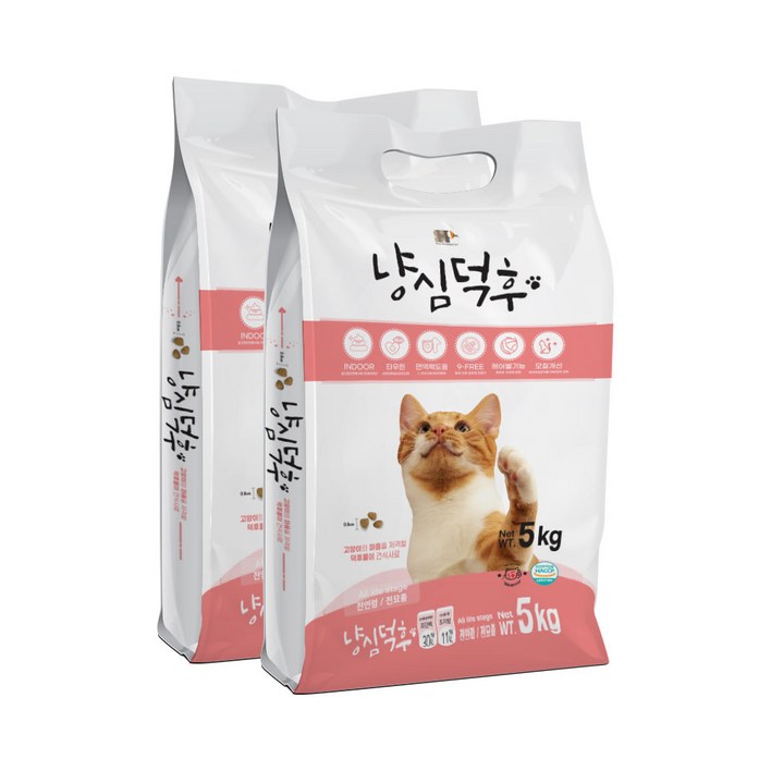 냥심덕후 고단백 고양이 대용량 사료, 5kg, 2개, 닭 냥심덕후 고단백 고양이 대용량 사료, 5kg, 2개, 닭