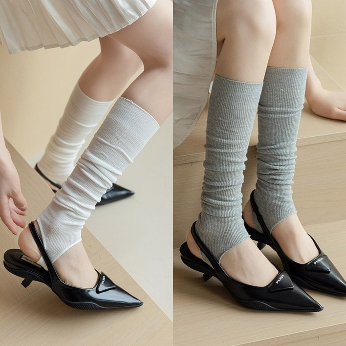 사계절 간절기 여성양말 얇은 고리 레그워머 골지 여름 발토시 2켤레세트