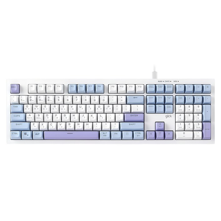 지클릭커 오피스프로 사일런스 M RGB 무소음 방수 유선 키보드